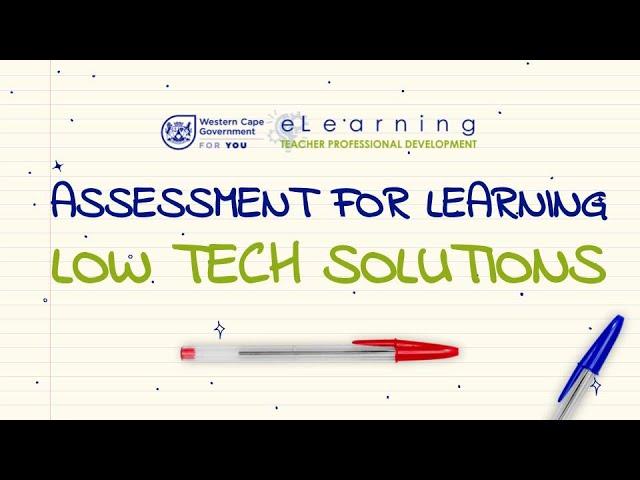 Low Tech solutions for Digital Formative Assessment