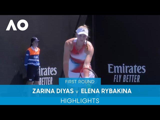 Zarina Diyas v Elena Rybakina Highlights (1R) | Australian Open 2022