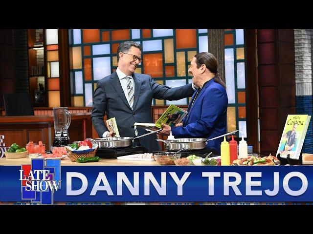 Danny Trejo Makes Agua Fresca and Danger Dogs with Stephen Colbert