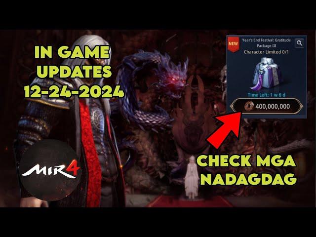 MIR4 - IN GAME UPDATES 12-24-2024 BAT WALA YUNG IBANG EVENTS?