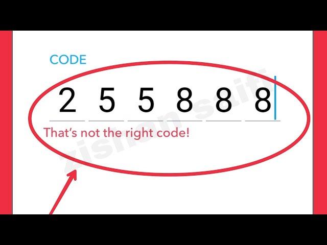 Snapchat Fix That's not the right code problem solve