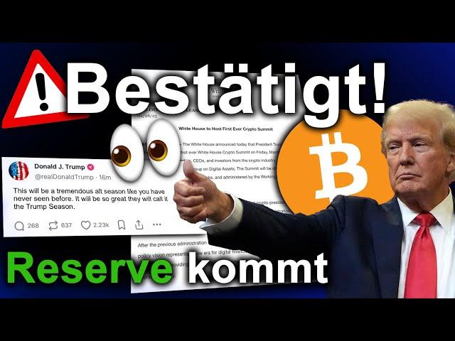 Krypto Reserve ab Freitag?! Das erwarte ich JETZT für BTC, ETH und SOL