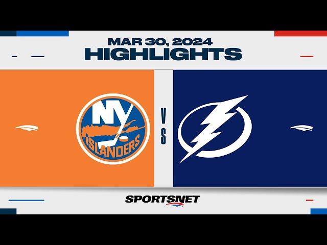 NHL Highlights | Islanders vs. Lightning - March 30, 2024