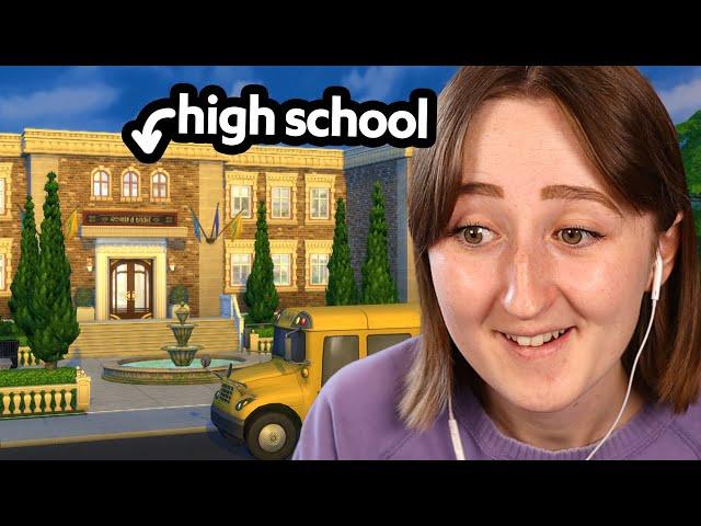 i built a HIGH SCHOOL in the sims (to replace the yucky default one)