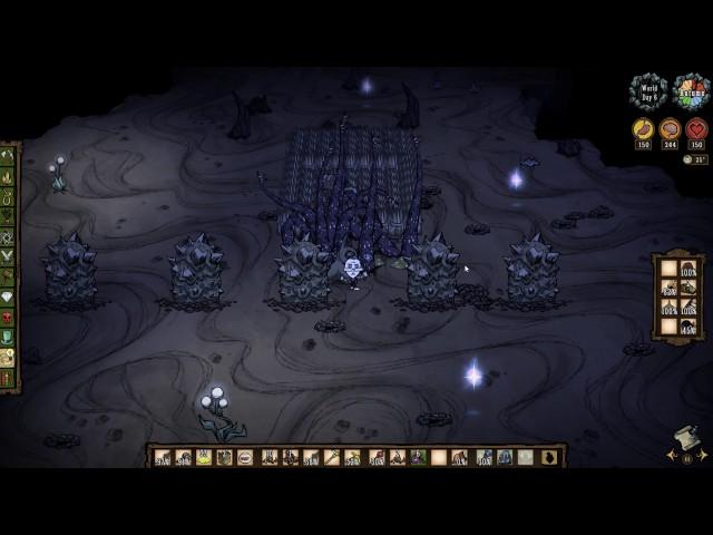 Don't Starve Together: Auto Slurtle farming using mass tentacles. clip 1