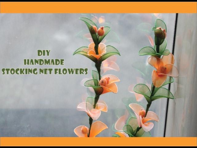 Stocking Net Flowers | DIY Craft Ideas for Home Decor