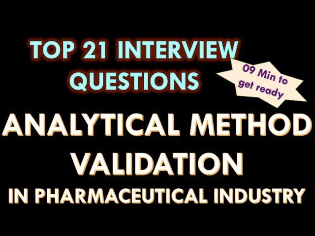 Analytical method development in Pharmaceutical industry l 21 basic and important Interview Question