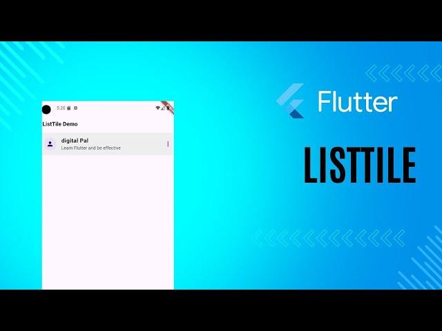 Master the Flutter ListTile widget!