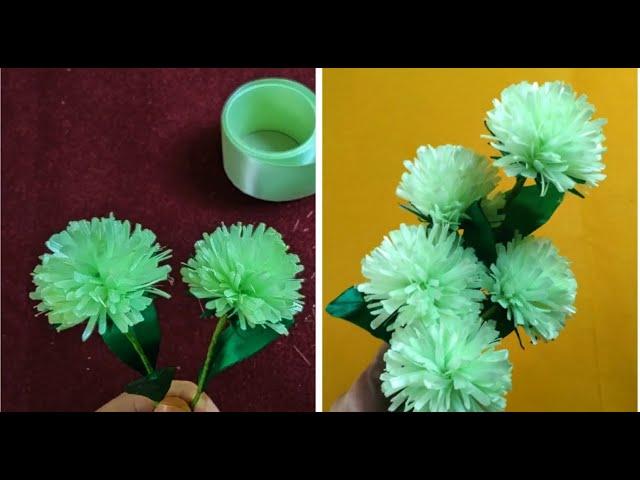 Easy and beautiful satin ribbon flower | DIY