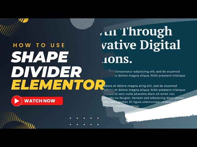 Mastering Elementor Shape Dividers | Step-by-Step Guide for Stunning Websites