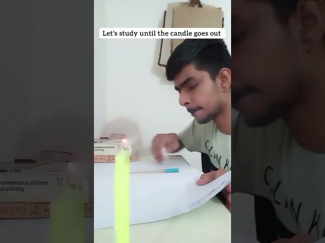 Study until the candle goes out | hogai candle out | #shorts #comedy #funny #trending #relatable