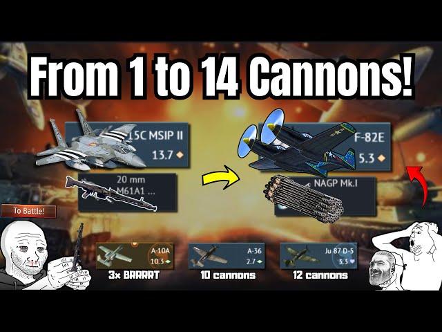 From ONE to MAX Cannons on Aircraft POSSIBLE!| Laser Beam is REAL!(It's just HILARIOUS)