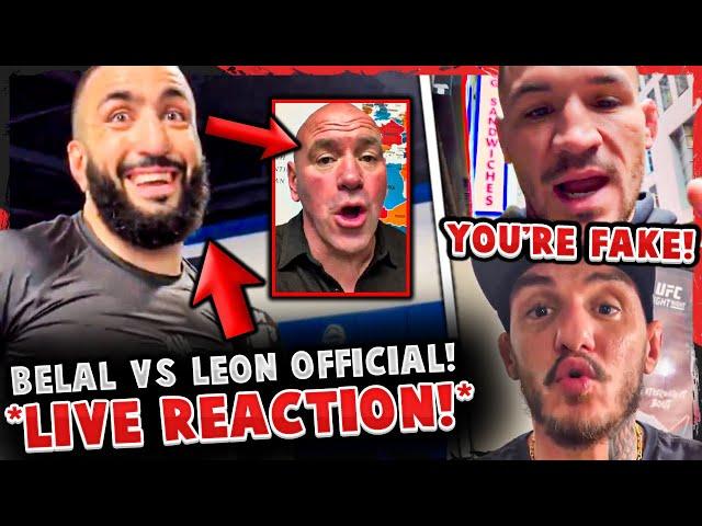 Belal Muhammad LIVE REACTION Dana White ANNOUNCING he's fighting Leon Edwards! Moicano vs Chandler!