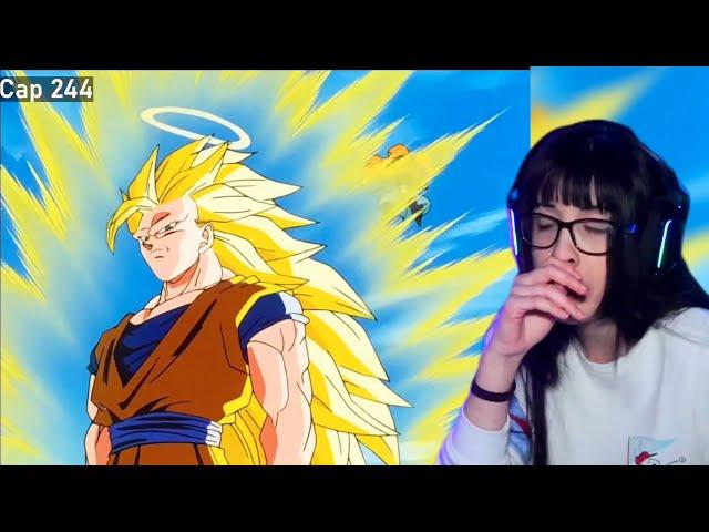 Goku se transforma en súper sayayín 3, reacción,Tutis Valentine.