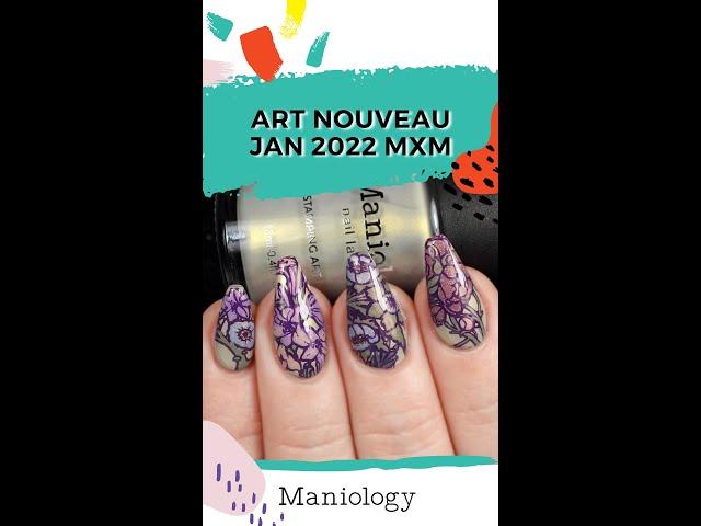 Floral Reverse Stamping with Art Nouveau Mani x Me | Maniology #shorts