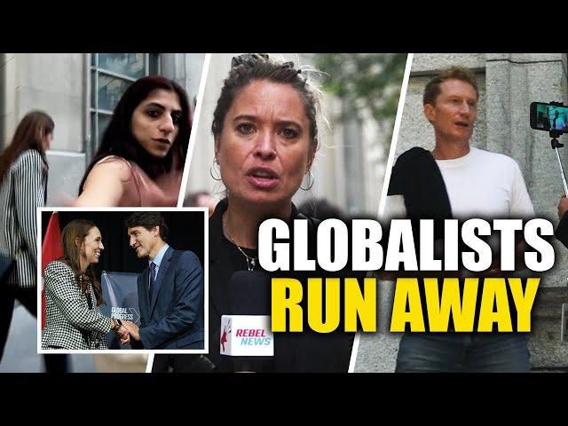 Globalist leaders take off to escape unscripted questions