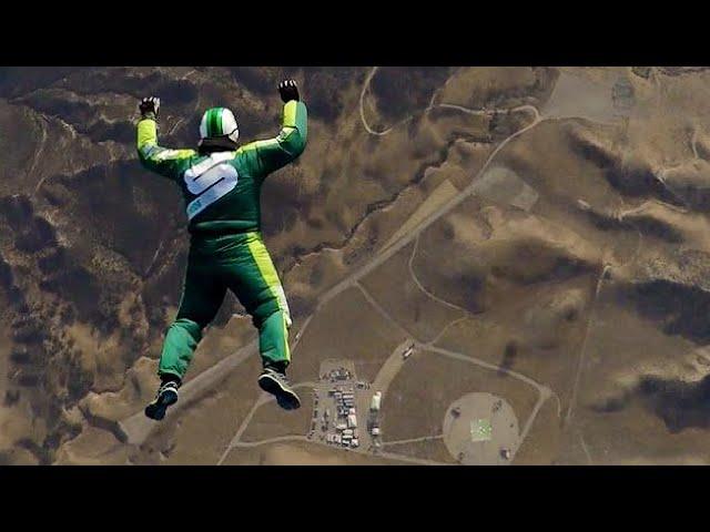 Luke Aikins No Parachute 25,000 Feet Airplane Jump Complete Video