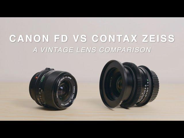 CONTAX ZEISS VS CANON FD | Comparison between my Vintage Lenses for Filmmaking ( BMPCC 4K / 6K )
