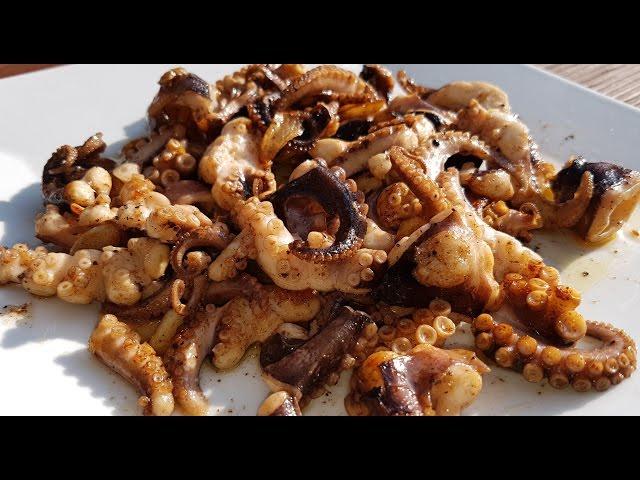 канал вкусного настроения осьминоги жареные - fried octopus