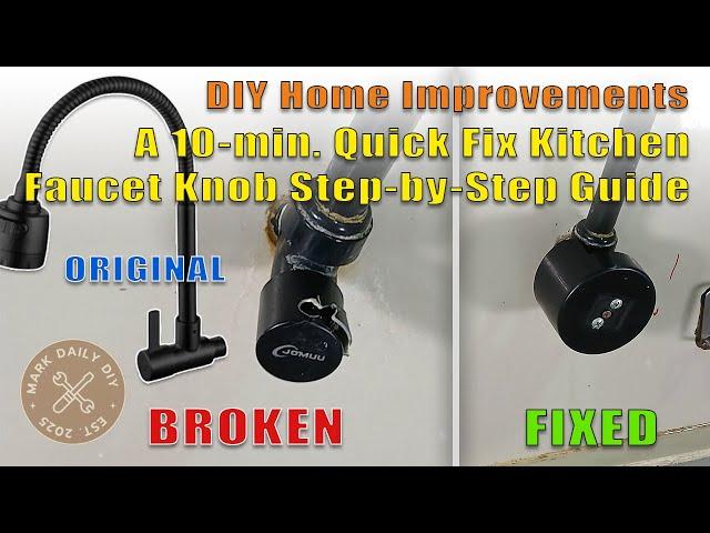 Quick and Easy DIY Kitchen Faucet Knob Fix | Wall Mounted Faucet Lever DIY Repair Guide