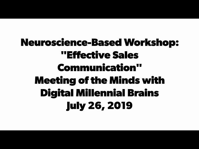 NEUROSCIENCE-BASED WORKSHOP : "EFFECTIVE SALES COMMUNICATION"  - Rizal Maulana