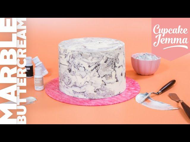 Marbled Buttercream Cake Decorating Technique Tutorial | Cupcake Jemma