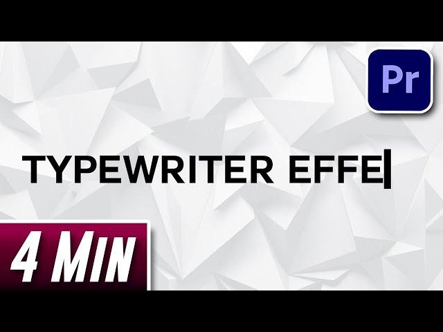 How to do Typewriter Effect | Premiere Pro