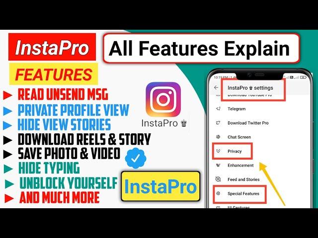 INSTAPRO Latest Version Features Explained| Instagram Pro All Features | Insta Pro Features 2023