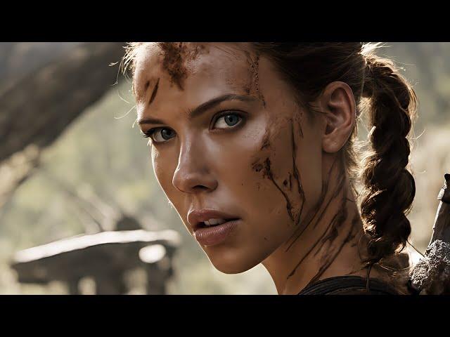 KI - AI generated Scarlett Johansson as Lara Croft in Tomb Raider Part 2