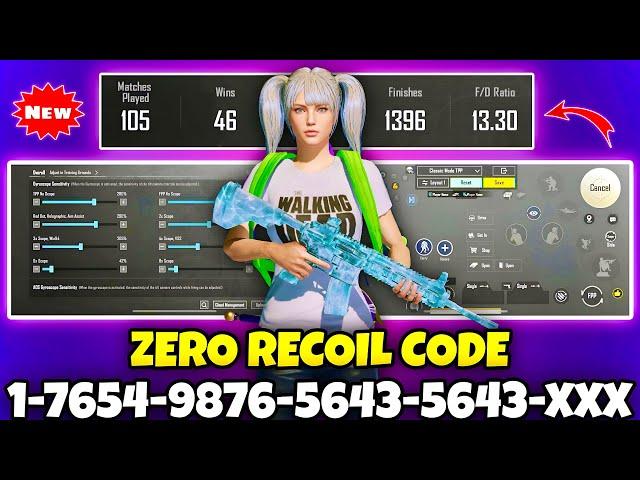 BGMI 3.5 UPDATE SENSITIVITY CODE | BGMI BEST SENSITIVITY SETTINGS | BGMI ZERO RECOIL SENSITIVITY