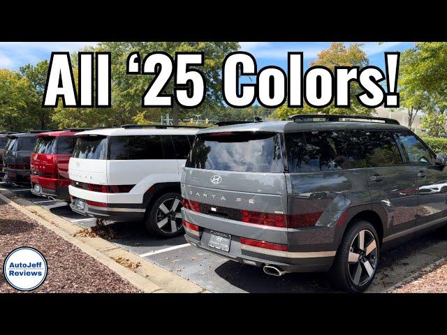 All 2025 Hyundai Santa Fe Colors - All 11 Together!