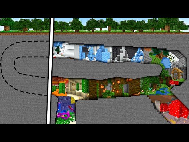 Recriando TODOS os Biomas no Subterrâneo do Minecraft