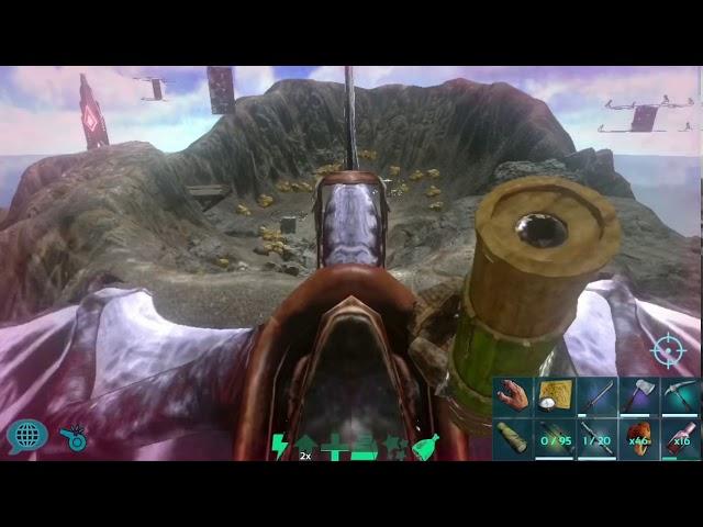 SOLO Рейд вулкана «Ark survival evolved mobile»