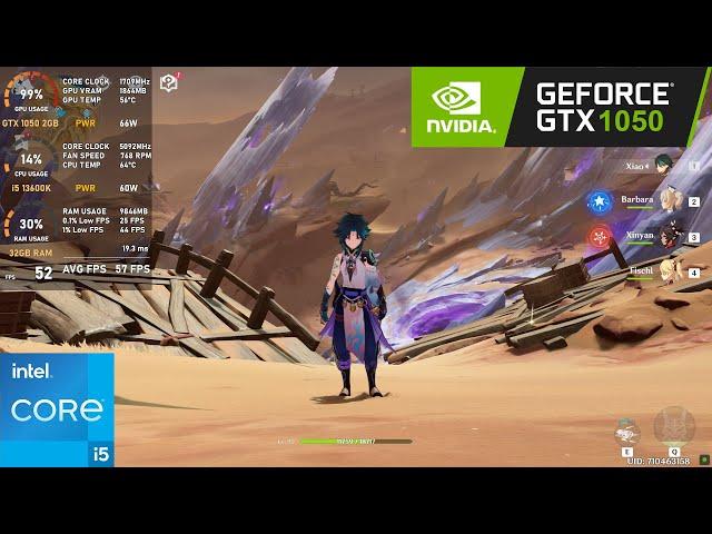 GTX 1050 2GB | Genshin Impact - 1080p (tested in 2023)