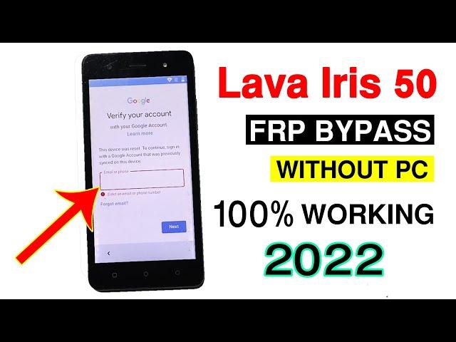 HOW TO LAVA IRIS 50 FRP BYPASS 2022 | LAVA IRIS 50 GOOGLE ACCOUNT BYPASS  WITHOUT PC |100% WORKING |