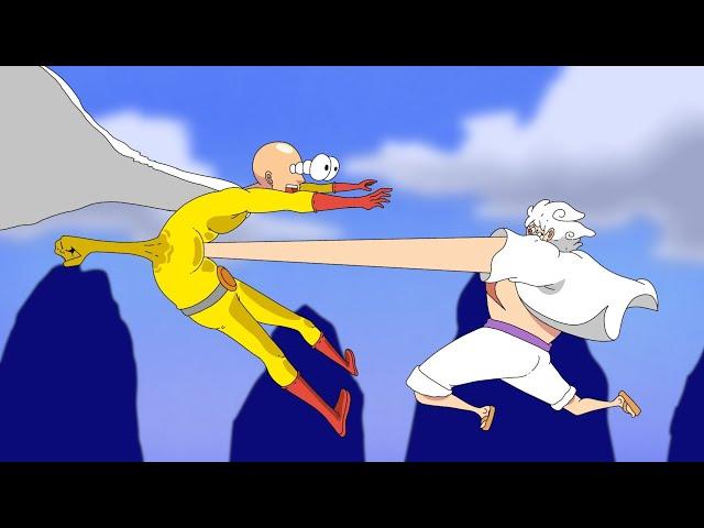 if luffy gear 5 vs saitama