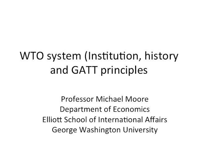 WTO system (Institution, history, and principles)