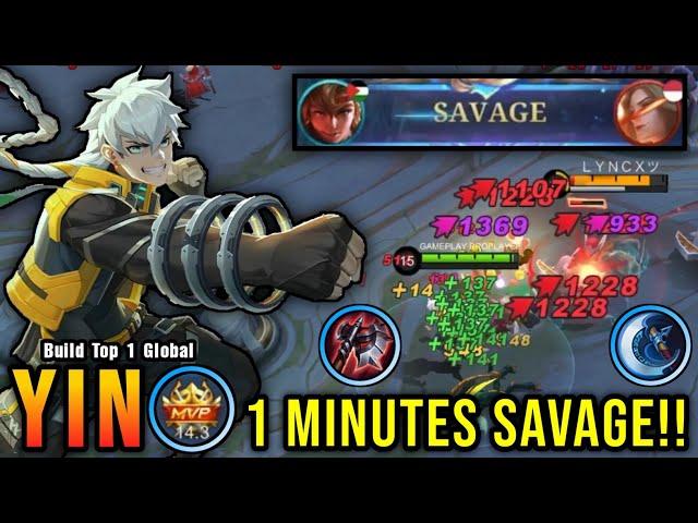 1 Minutes SAVAGE!! You Must Try This Yin Build Insane 22 Kills!! - Build Top 1 Global Yin ~ MLBB