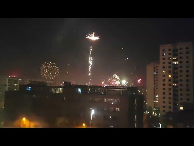 Berlin Skyline Silvester 2022/2023 0:20 Uhr Feuerwerk Fireworks