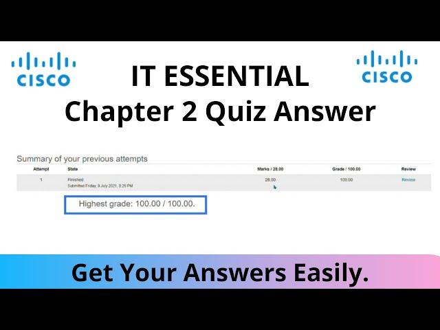 IT Essential Chapter 2 Quiz Answer | Chapter 2 IT Essential Answer | CISCO | Abhi_shek