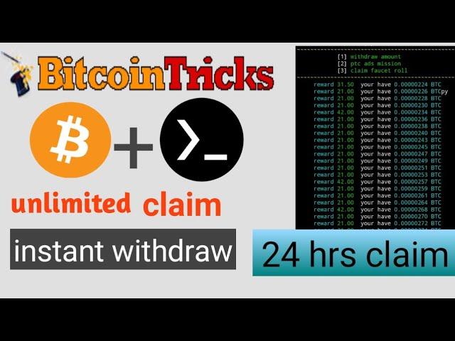 btctickes earn BTC yia termux auto faucet claim earning payment instant with 24hrs non stop|mr_star