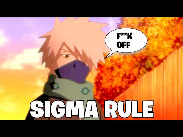 Sigma Male grindest Kakashi Hatake | Sigma rule anime