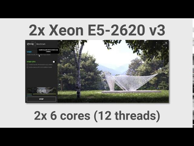 Dual Intel Xeon E5-2620 v3 - V-Ray performance