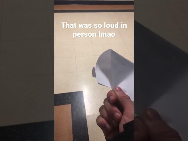 Paper popper in the halls