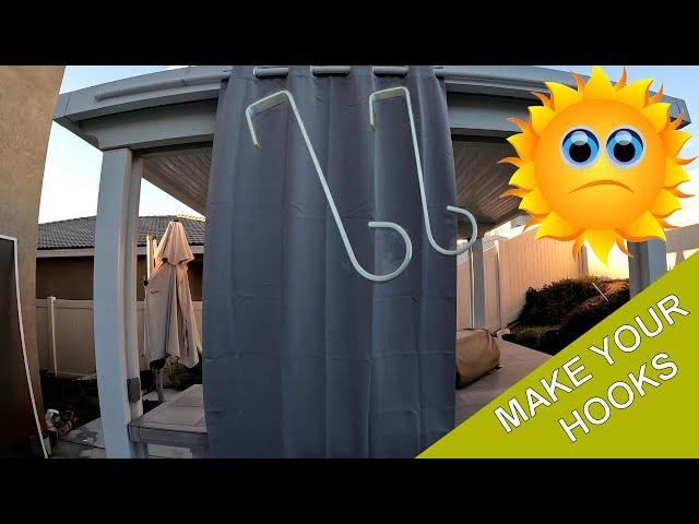 Outdoor Curtains DIY – Make Your Own Hooks and Rods ***No Holes