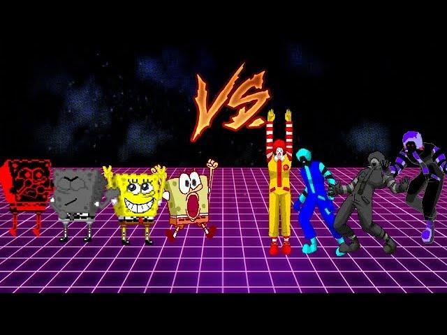 [KOF MUGEN] Team Spongebob VS Team Donald