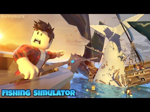 Fishing Simulator SHARKS AND HACKERS AND BOATS ️