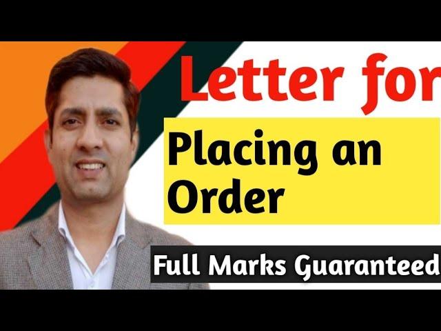 Placing Order Letter in English | Letter Writing in English | How to Write Placing Order Letter