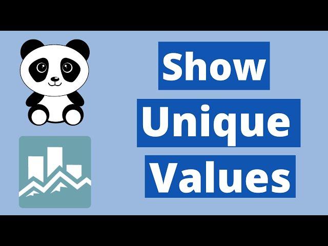 Return Unique Values in Pandas