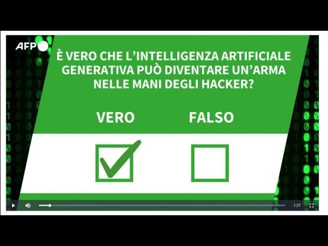 ANSA VERIFIED - E' vero che l'IA generativa puo' diventare un'arma per gli hacker?